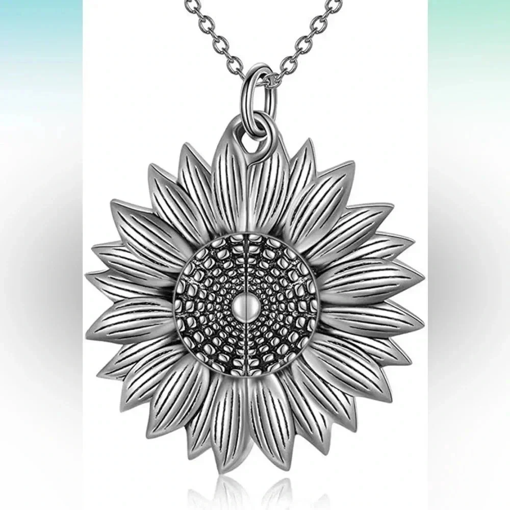 1 LEFT! You Are My Sunshine Silver Plated Necklace